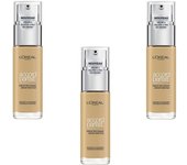 L'Oréal Paris Accord Parfait Base de Maquillaje 4.D Naturel Doré, Juego de 3 (3 x 30 ml)