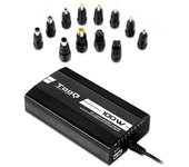 Tooq - cargador de portatil universal tqlc-100bs01m - 100w - 3en1 - 1xusb - 12 conectores - selector manual 12-24v
