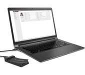 Lector de tarjetas RFID TimeMoto RF-150, compatible con tarjetas y llaveros de identificación RFID TimeMoto, compacto, portátil, frecuencia de 125 kHz, fácil conexión a PC