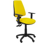 Piqueras y Crespo Silla Elche S similpiel Amarillo Brazos Regulables