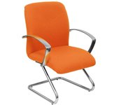 Piqueras y Crespo Caudete Silla de Recepción, Madera de ingeniería, Naranja, Estandar