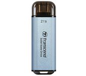 Transcend Portable SSD ESD300C 2TB USB Type-C 10 Gbit/s PS4/PS5 Compatible, Azul - TS2TESD300C
