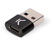 Adaptador ksix para mantener la compatibilidad de los dispositivos usb-a (macho) con dispositivos de nueva generación usb-c (hembra).