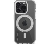 DECODED - Funda con Soporte 360° - iPhone 15 Pro - Plástico 100% Reciclado - Funda Transparente - Apta para MagSafe - Transparente