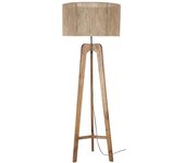 Maisons du Monde Lámpara de pie trípode de madera de mango con pantalla de rejilla de hilo de yute trenzado a mano Alt. 154