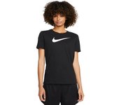 Nike - Camiseta Dri-Fit Swoosh Mujer, Mujer, Black-White, XL