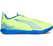 Puma - Zapatilla de fútbol sala Ultra 5 Play IT Niño, Unisex, Fizzy Apple-White-Bluemazing, 4 UK