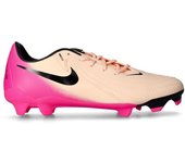 Nike - Bota de fútbol Phantom GX II Academy FG/MG, Unisex, Crimson Tint-Black-Pink Blast, 9,5 USA