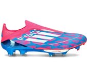 Adidas - Bota de fútbol F50+ FG, Unisex, Solar Blue-White-Solar Pink, 11 UK