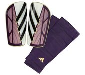 Adidas - Espinillera Tiro Sg League, Unisex, Aurora plum-White-Gold metallic-Black, S
