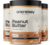 OnEnergy 3x Mantequilla de cacahuete - con trocitos, en total 3000 g