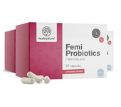 HealthyWorld® 3x Femi Probiotics - para las mujeres, en total 60 cápsulas
