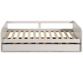 MueMue Cama nido con arrastre mdf blanco 90x190cm