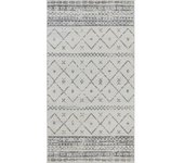 Livabliss Alfombra bereber étnico blanco/gris 80x150