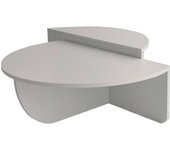 Dmora Mesa de café efecto madera blanco 90x90  cm
