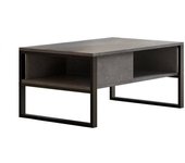 Dmora Mesa de café efecto madera plata 100x60  cm