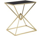 Mauro Ferretti Mesa de centro de metal dorado cm 57x46x68