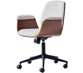 Nordlys Silla de escritorio en mader y lana blanca