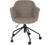 Drawer Silla de oficina giratoria con ruedas - topo