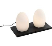 QAZQA Set de 2 lámparas blancas rgbw recargables