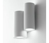Luce Ambiente e Design Aplique de yeso blanco pintable 21x9x16 cm.