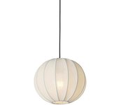QAZQA Lámpara de techo japandi seda blanca 30 cm