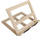 Soporte de lectura de libros de recetas plegable y ajustable Soporte de libros de madera para iPad o tableta PZCC
