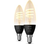 Philips Filamento Hue White Ambiance Vela - Bombilla inteligente E14 - (paquete de 2)