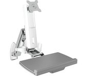 IB-MS600-W 61 cm (24") Gris, Plata, Blanco, Soporte de monitor
