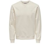 Sudadera only & sons onsdan unshed reg crew neck antique white ho
