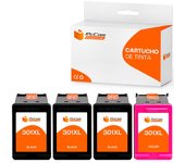 Pccom Essential HP 301XL Cartucho Tinta Compatible Negro/Tricolor Pack 3+1