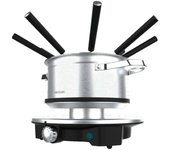 Cecotec Fondue Eléctrica de Queso, Chocolate y Aceite con 8 Tenedores 1500W