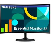 Monitor Samsung 24″ 1080p 100Hz VA Curvo Protección Ocular Modo Juego Negro