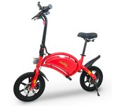 Bicicleta eléctrica UrbanGlide eBike 140 Rouge 250W 14″ disco Bluetooth LED