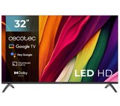Cecotec LED ALH40032 32″ HD Google TV Dolby Audio HDR10 Bluetooth sin Marco
