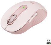 Logitech Signature M650 Ratón Bluetooth para Manos Pequeñas a Medianas, Clics Silenciosos Rosa