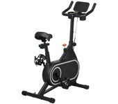 Sportnow Bicicleta Estática Con Ruedas Asiento Y Manillar Ajustables Negro