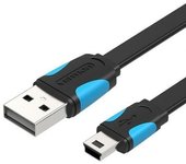 Cable USB Vention VAS-A14-B150 1.5m 480Mbps Azul Negro Mini USB Macho-Macho