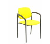 Piqueras y Crespo Villalgordo Silla Fija Bali Amarillo Chasis con Brazos Negro