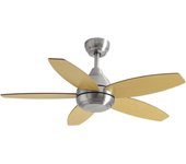 Create Wind Flowood Ventilador de Techo Silencioso 107cm de Diámetro 60W Sin Luz Sin Wi-Fi Níquel