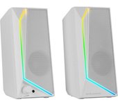Mars Gaming MS72 Altavoces Gaming 15W RGB Flow 2 Drivers Activos Chipset DSP USB Jack 3.5mm Blanco