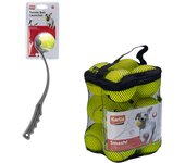 Lanzador de pelotas de tenis Karlie juguete para perros - Set: Lanzador + 13 pelotas