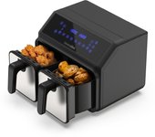 Universal Blue Air Crispy 6008DB Freidora de Aire Dual 4/4L Negra/Inox