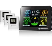 Bresser Thermo Hygro Quadro NLX Estación Meteorológica 3 Sensores Exteriores