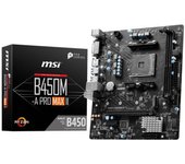 Placa Base MSI B450 B450M-A PRO MAX II AM4 Micro-ATX M.2 DDR4 64GB USB 4K