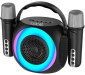 Cool Mini Karaoke Party Altavoz Bluetooth Portátil 6W + 2 Micrófonos Negro
