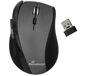 Ratón MediaRange inalámbrico 1600 DPI USB/Bluetooth 5 botones ergonómico