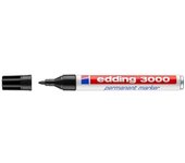 Marcador Edding 3000 Permanente Ponta Redonda De 1.5mm Recarregável Preto