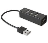 Hub Mediarange MRCS502 4 Puertos USB 2.0 Gris Plug and Play 65mm Compacto
