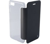 Ksix Folio Crystal Funda con Carcasa Trasera Transparente para iPhone 7/8/SE 2020